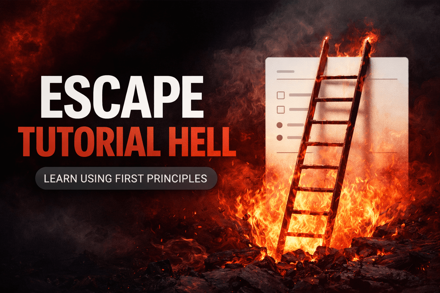 Stop Binge-Watching Tutorials. Learn From First Principles Instead.